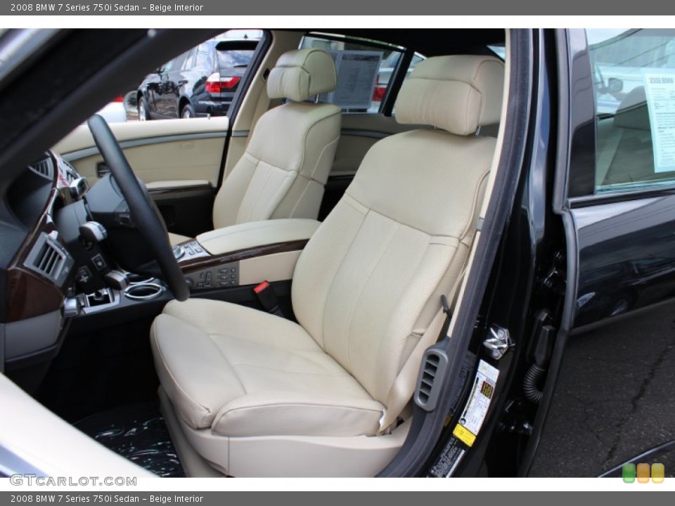 Beige Interior Photo for the 2008 BMW 7 Series 750i Sedan #53466928