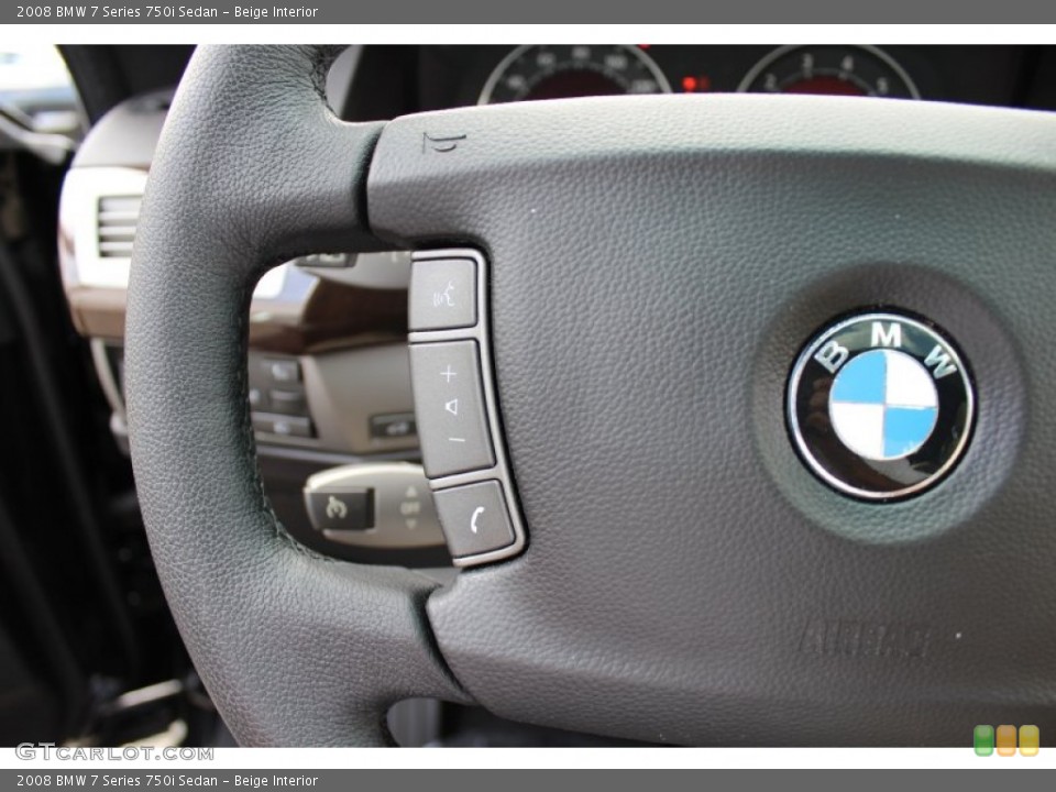 Beige Interior Controls for the 2008 BMW 7 Series 750i Sedan #53466974