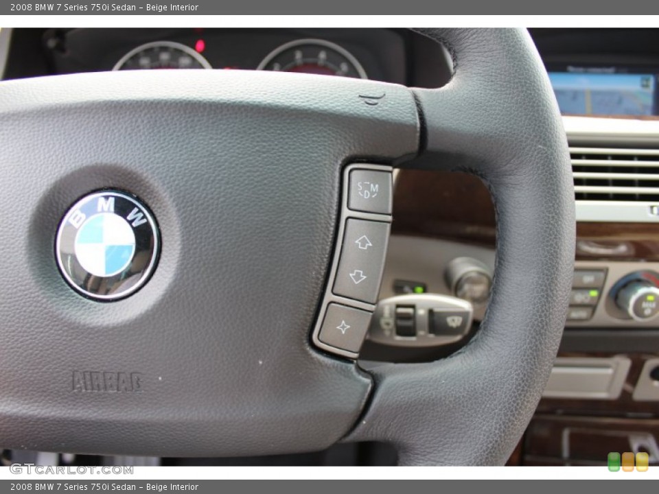 Beige Interior Controls for the 2008 BMW 7 Series 750i Sedan #53466990