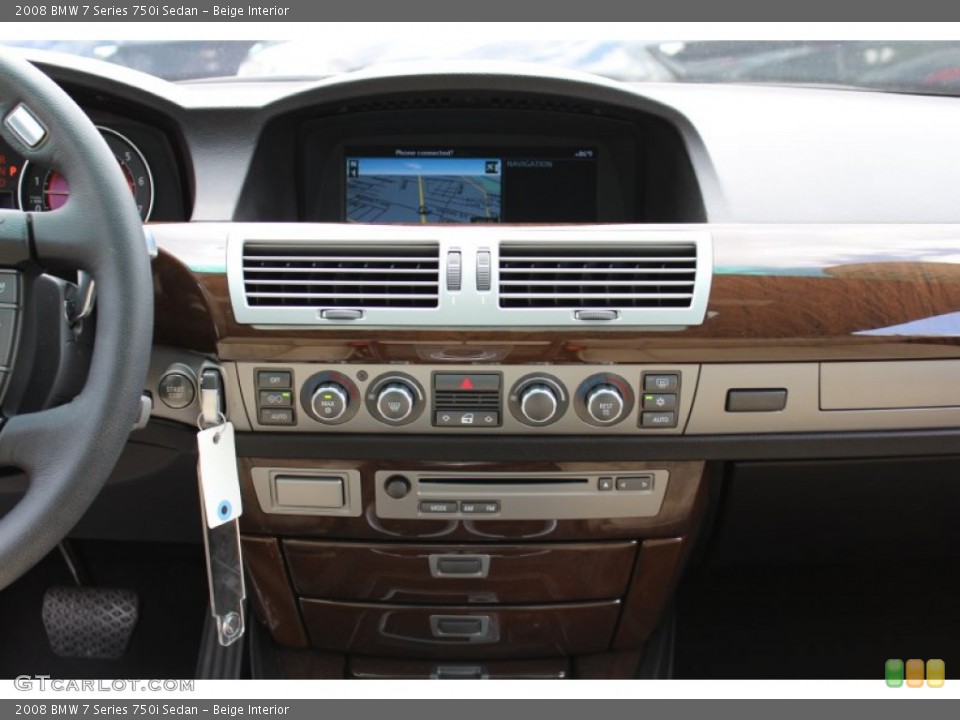 Beige Interior Controls for the 2008 BMW 7 Series 750i Sedan #53467018