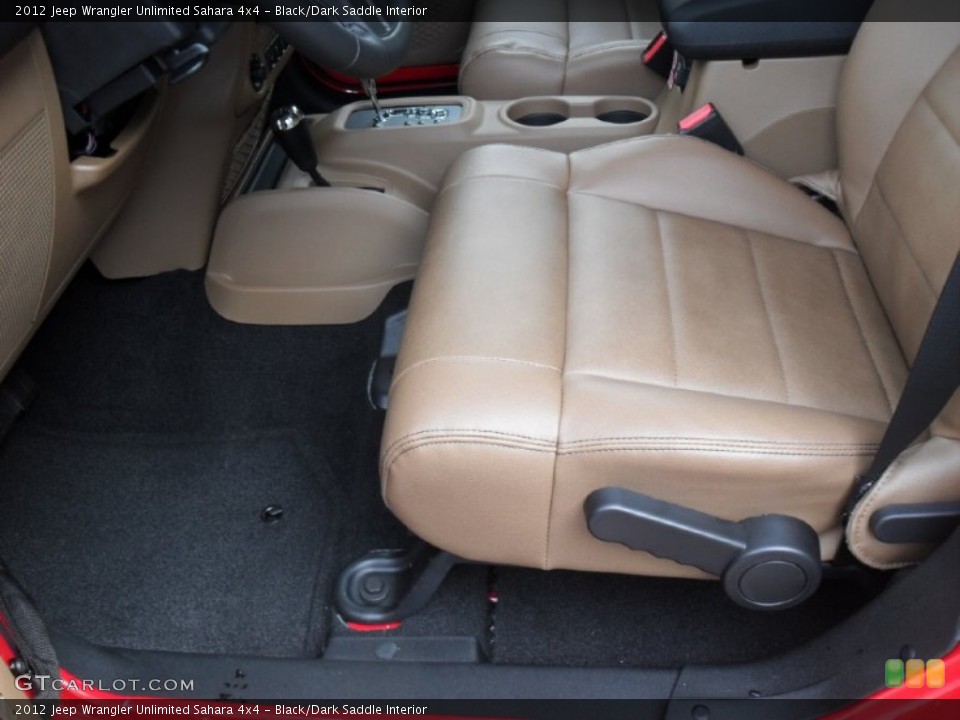 Black/Dark Saddle Interior Photo for the 2012 Jeep Wrangler Unlimited Sahara 4x4 #53467787