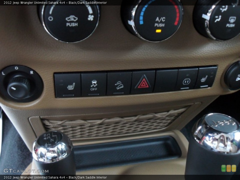 Black/Dark Saddle Interior Controls for the 2012 Jeep Wrangler Unlimited Sahara 4x4 #53467829