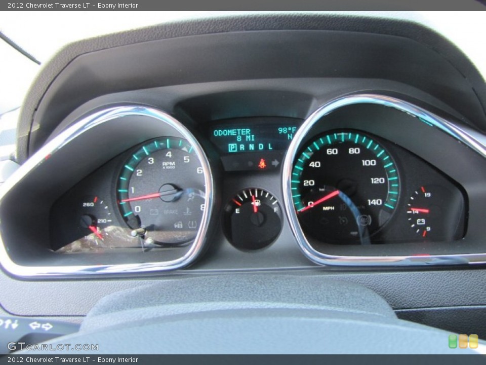 Ebony Interior Gauges for the 2012 Chevrolet Traverse LT #53467831