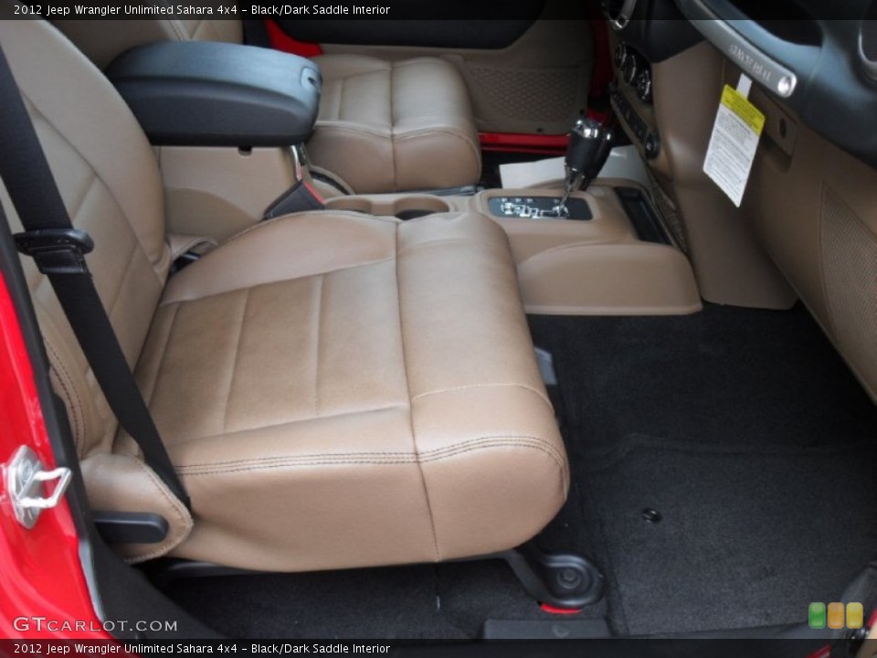 Black/Dark Saddle Interior Photo for the 2012 Jeep Wrangler Unlimited Sahara 4x4 #53467947