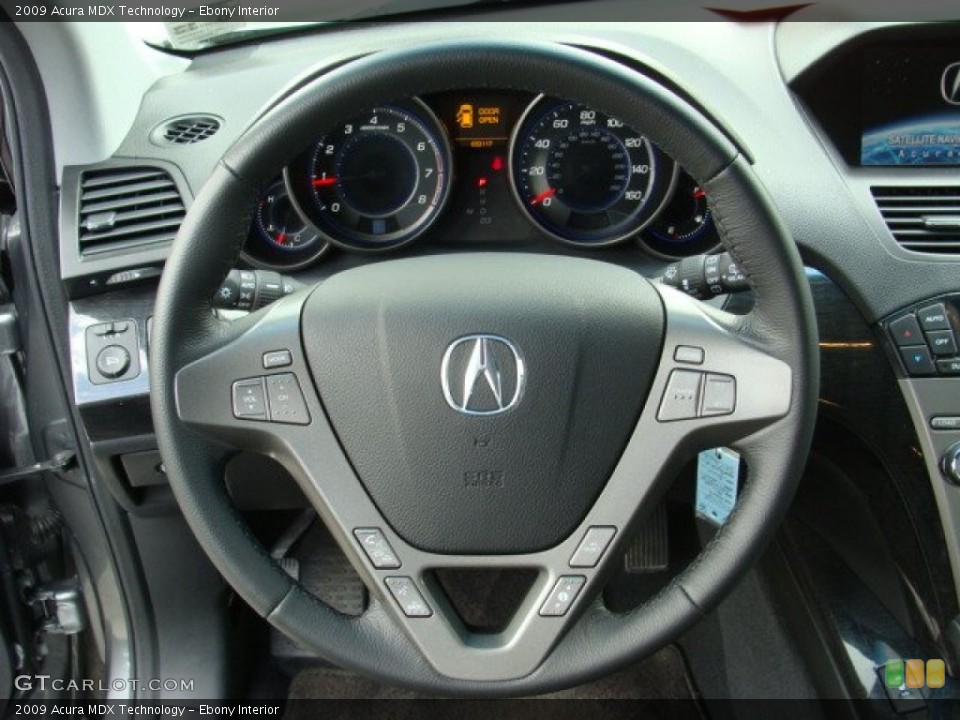 Ebony Interior Steering Wheel for the 2009 Acura MDX Technology #53468497