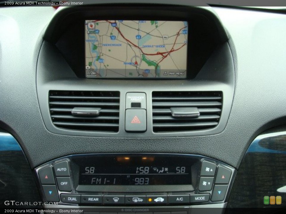Ebony Interior Navigation for the 2009 Acura MDX Technology #53468540