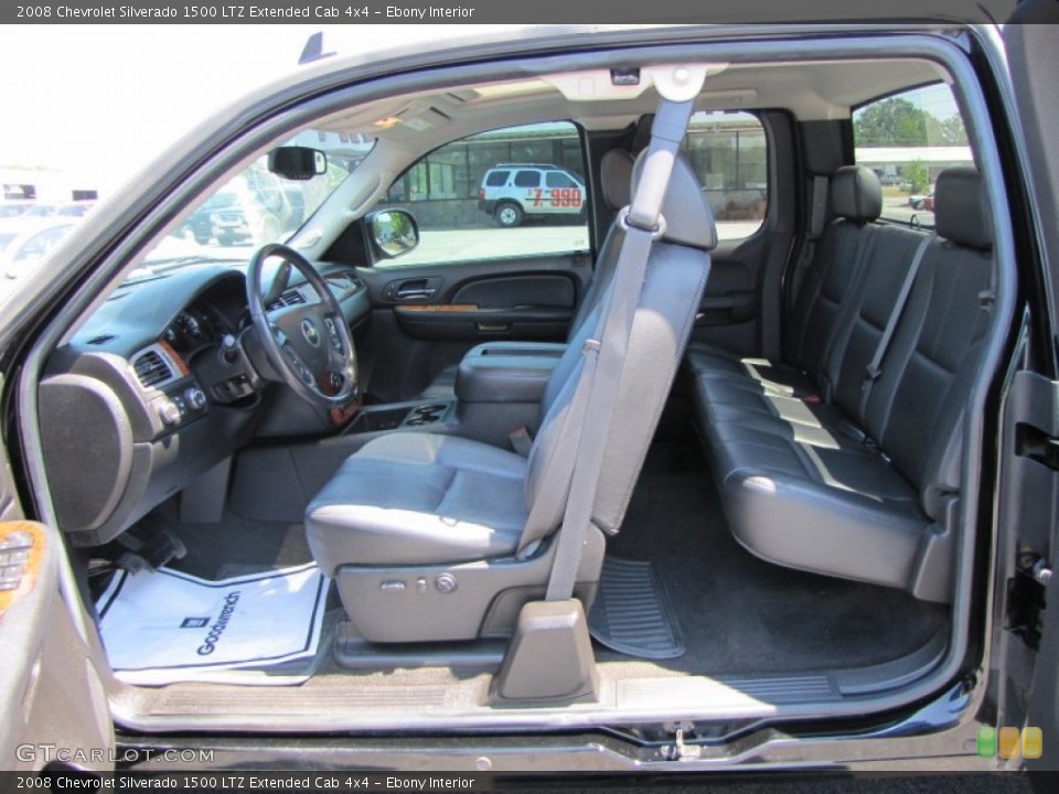 Ebony Interior Photo for the 2008 Chevrolet Silverado 1500 LTZ Extended Cab 4x4 #53468644