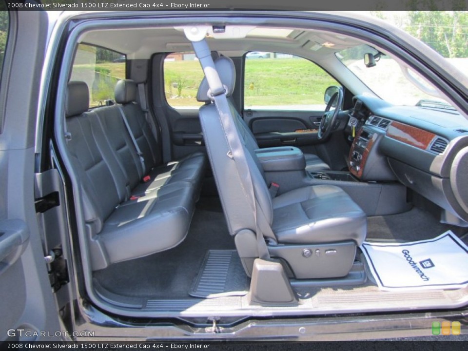 Ebony Interior Photo for the 2008 Chevrolet Silverado 1500 LTZ Extended Cab 4x4 #53468677