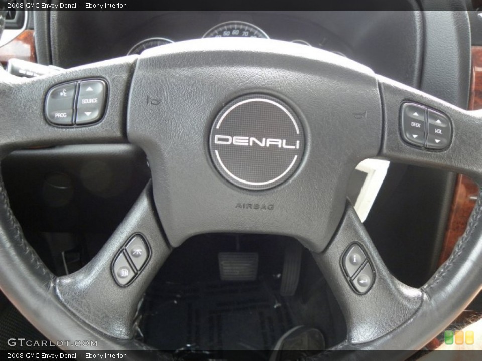 Ebony Interior Steering Wheel for the 2008 GMC Envoy Denali #53470474
