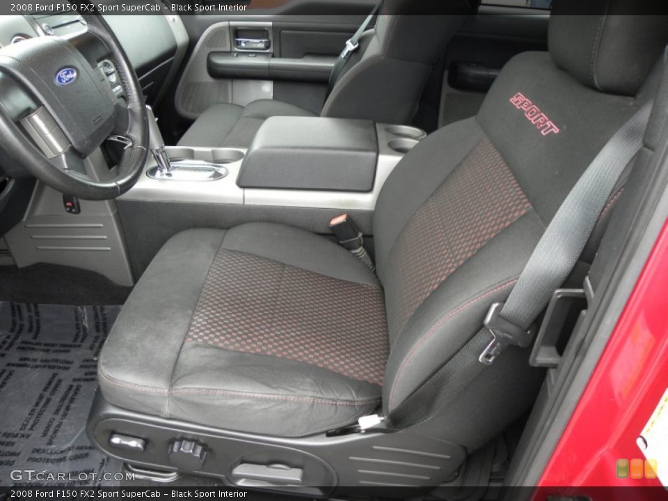 Black Sport Interior Photo for the 2008 Ford F150 FX2 Sport SuperCab #53470579