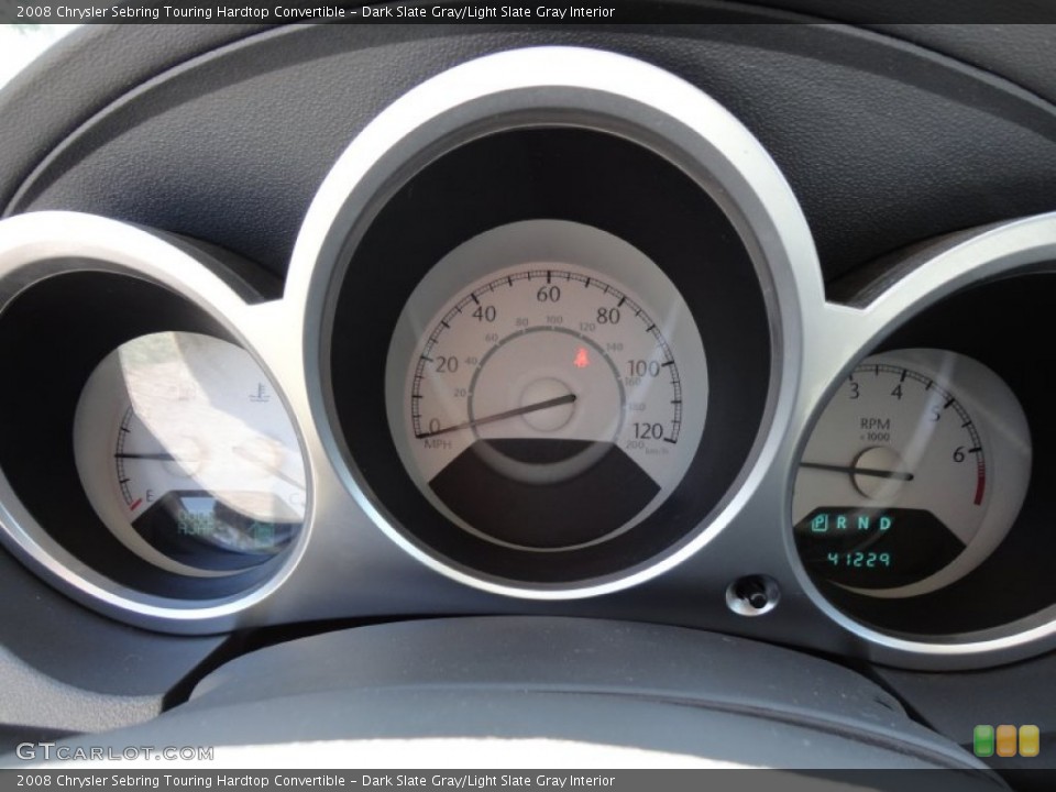 Dark Slate Gray/Light Slate Gray Interior Gauges for the 2008 Chrysler Sebring Touring Hardtop Convertible #53472736