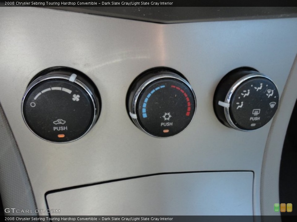 Dark Slate Gray/Light Slate Gray Interior Controls for the 2008 Chrysler Sebring Touring Hardtop Convertible #53472767