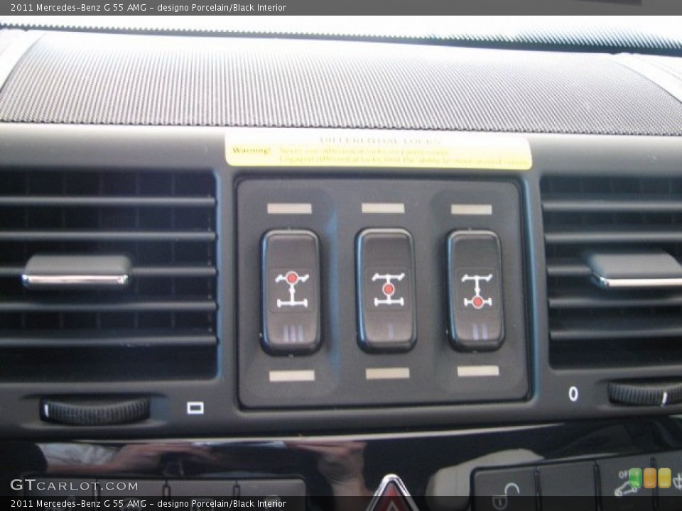 designo Porcelain/Black Interior Controls for the 2011 Mercedes-Benz G 55 AMG #53474107
