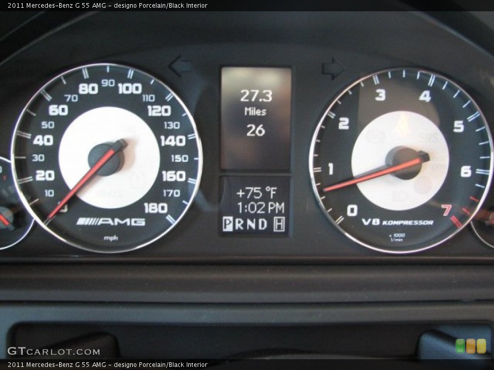 designo Porcelain/Black Interior Gauges for the 2011 Mercedes-Benz G 55 AMG #53474122