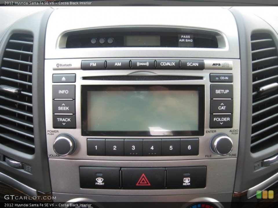Cocoa Black Interior Audio System for the 2012 Hyundai Santa Fe SE V6 #53475199
