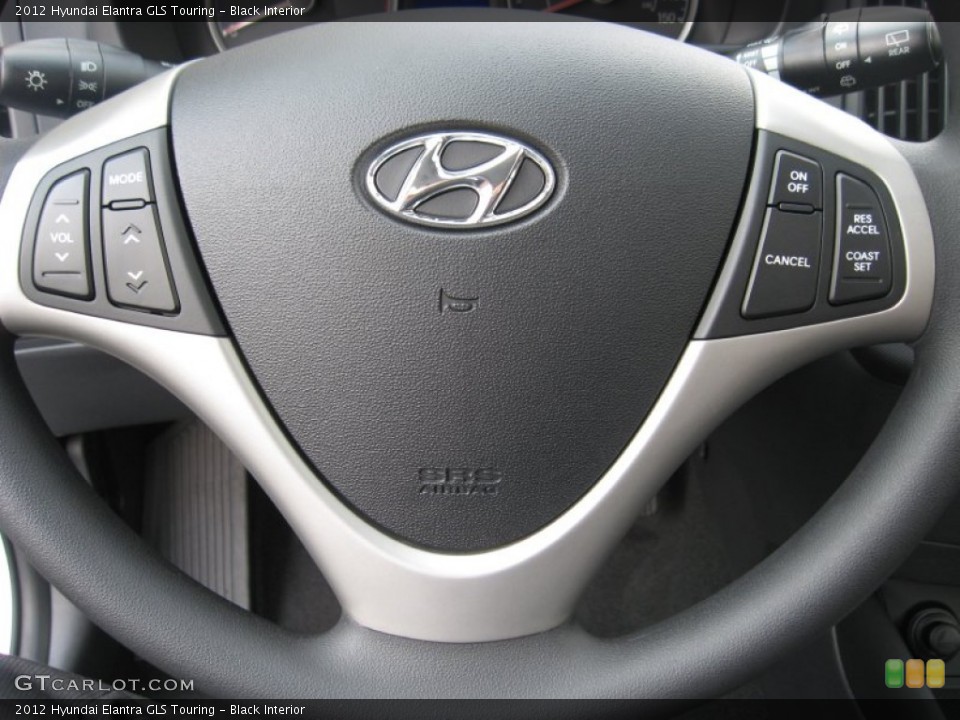 Black Interior Steering Wheel for the 2012 Hyundai Elantra GLS Touring #53475674
