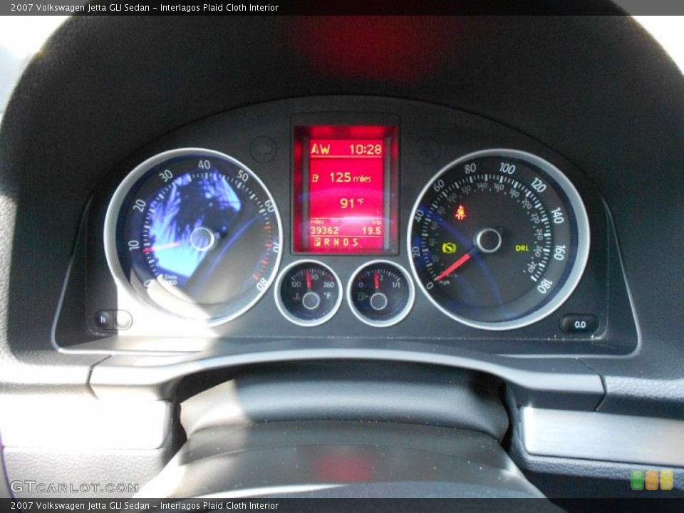 Interlagos Plaid Cloth Interior Gauges for the 2007 Volkswagen Jetta GLI Sedan #53477536