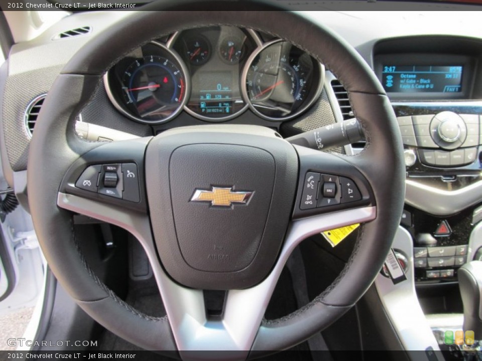 Jet Black Interior Steering Wheel for the 2012 Chevrolet Cruze LT #53477648