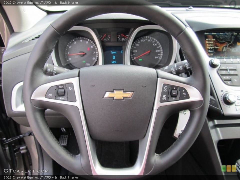 Jet Black Interior Steering Wheel for the 2012 Chevrolet Equinox LT AWD #53479060