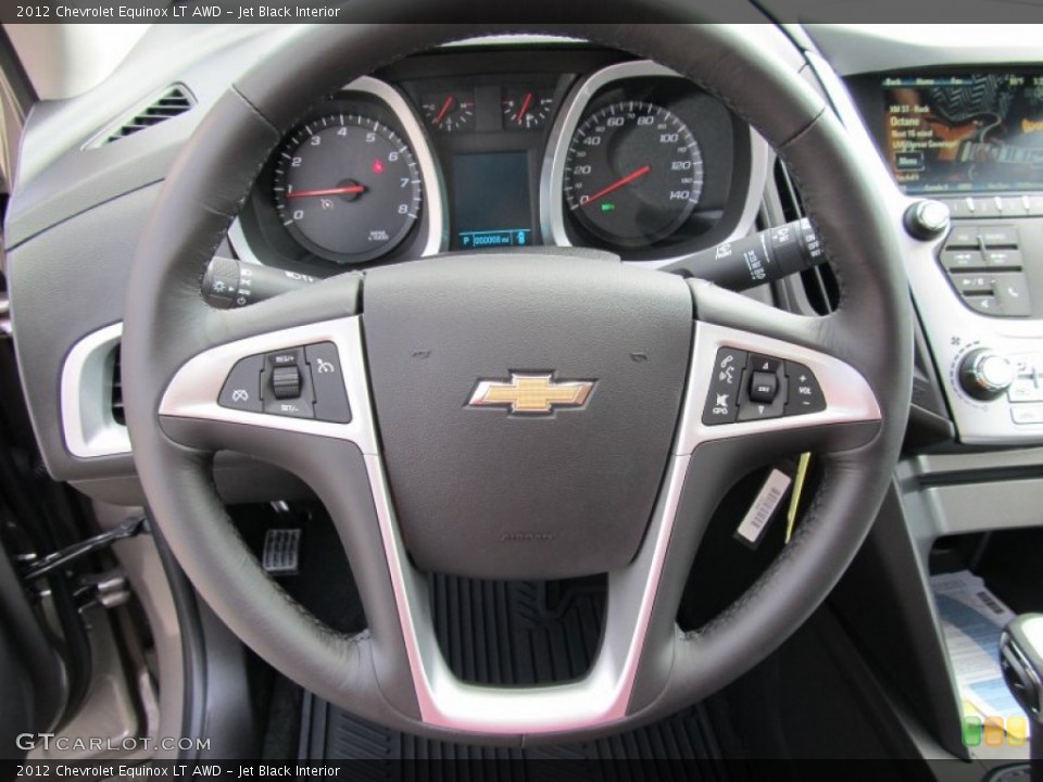 Jet Black Interior Steering Wheel for the 2012 Chevrolet Equinox LT AWD #53479276