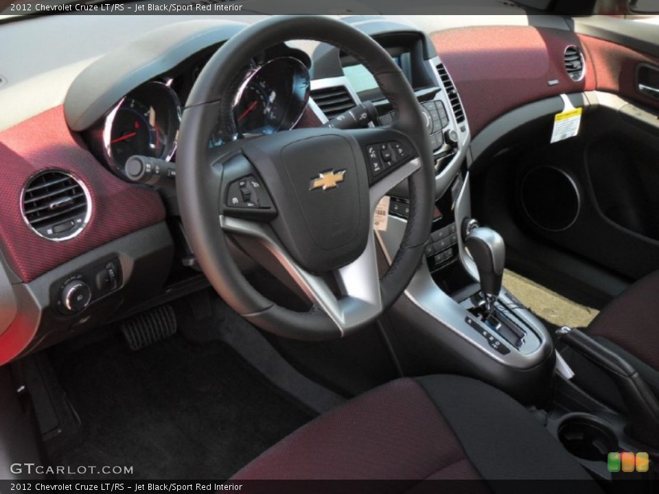 Jet Black/Sport Red Interior Prime Interior for the 2012 Chevrolet Cruze LT/RS #53481339