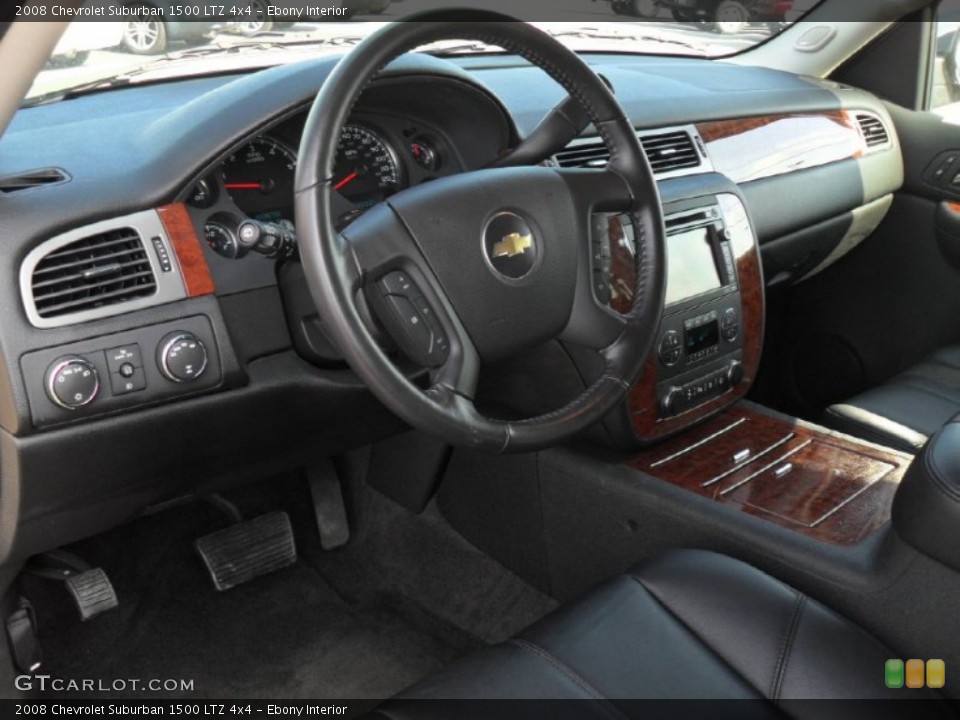 Ebony 2008 Chevrolet Suburban Interiors