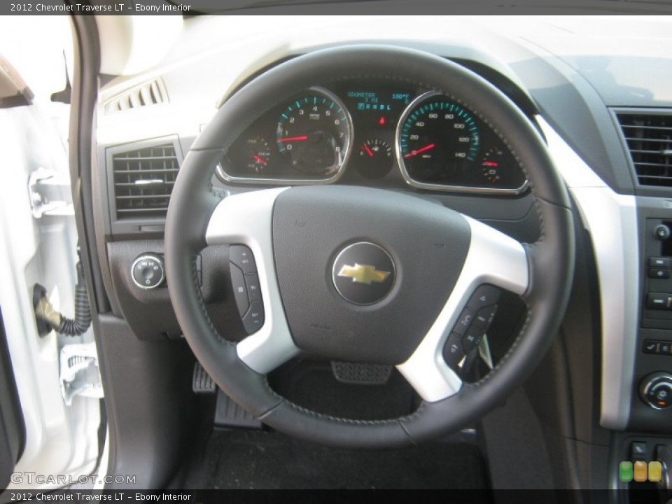 Ebony Interior Steering Wheel for the 2012 Chevrolet Traverse LT #53485346