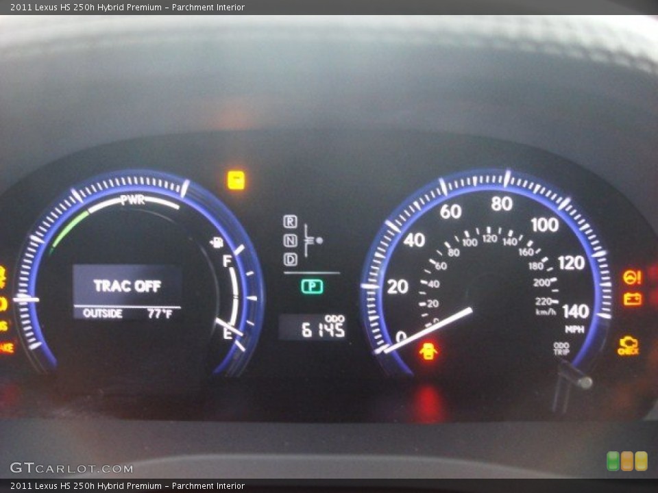 Parchment Interior Gauges for the 2011 Lexus HS 250h Hybrid Premium #53486156