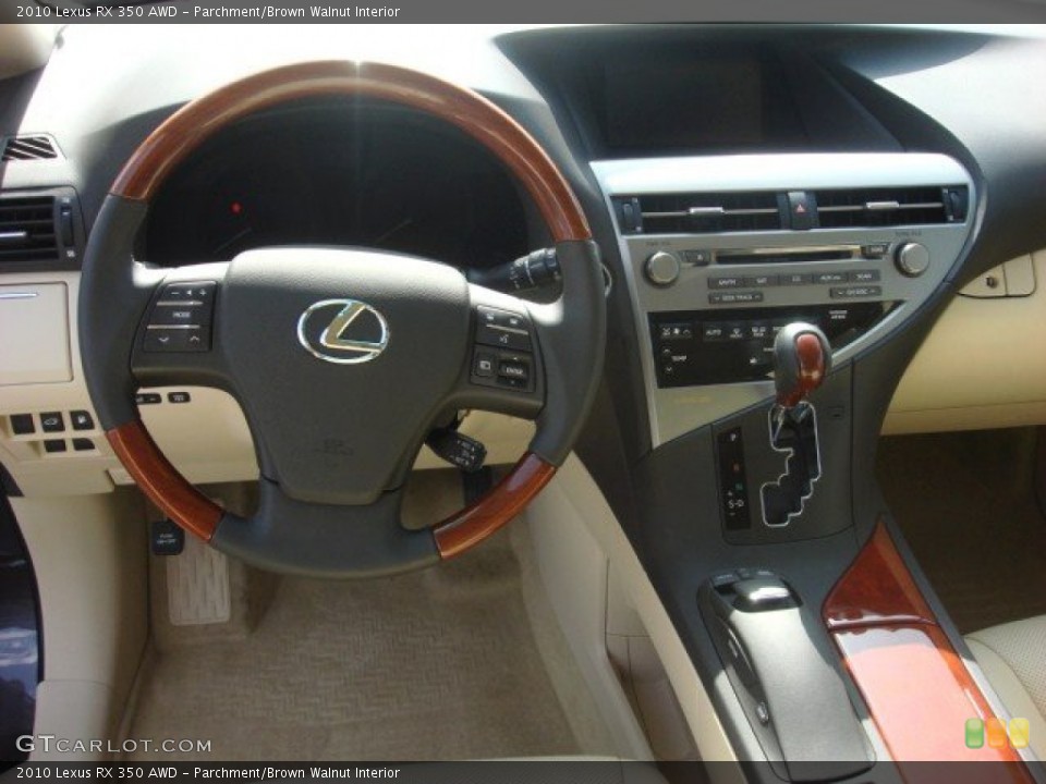 Parchment/Brown Walnut Interior Photo for the 2010 Lexus RX 350 AWD #53486363