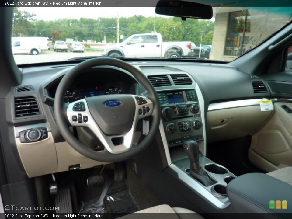 Medium Light Stone Interior Dashboard for the 2012 Ford Explorer FWD #53487209