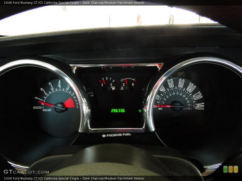 Dark Charcoal/Medium Parchment Interior Gauges for the 2008 Ford Mustang GT/CS California Special Coupe #53487416