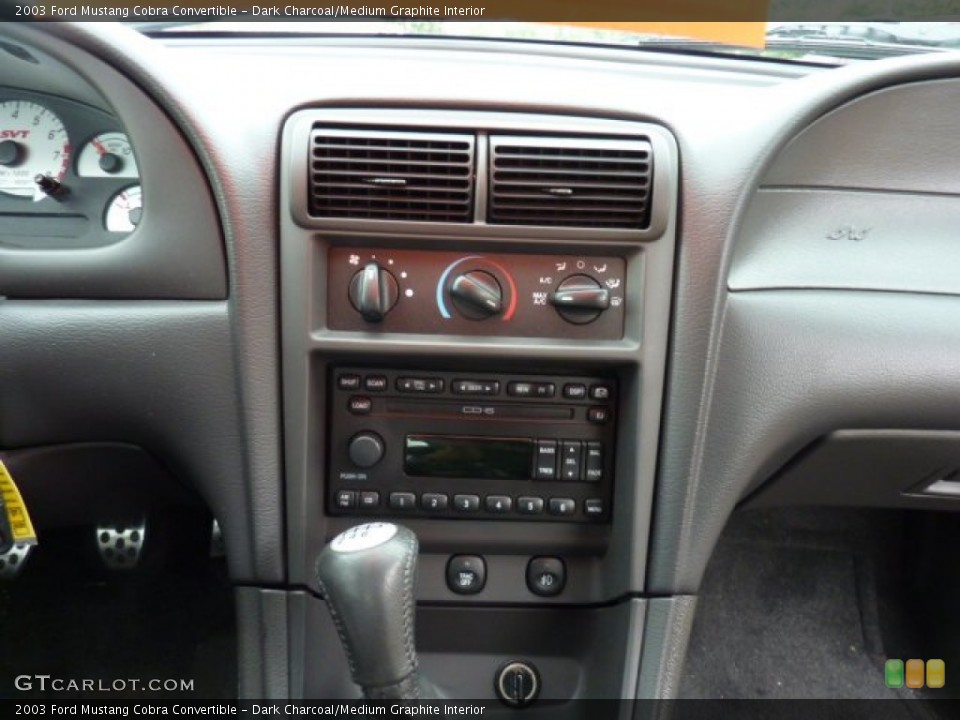 Dark Charcoal/Medium Graphite Interior Controls for the 2003 Ford Mustang Cobra Convertible #53489293