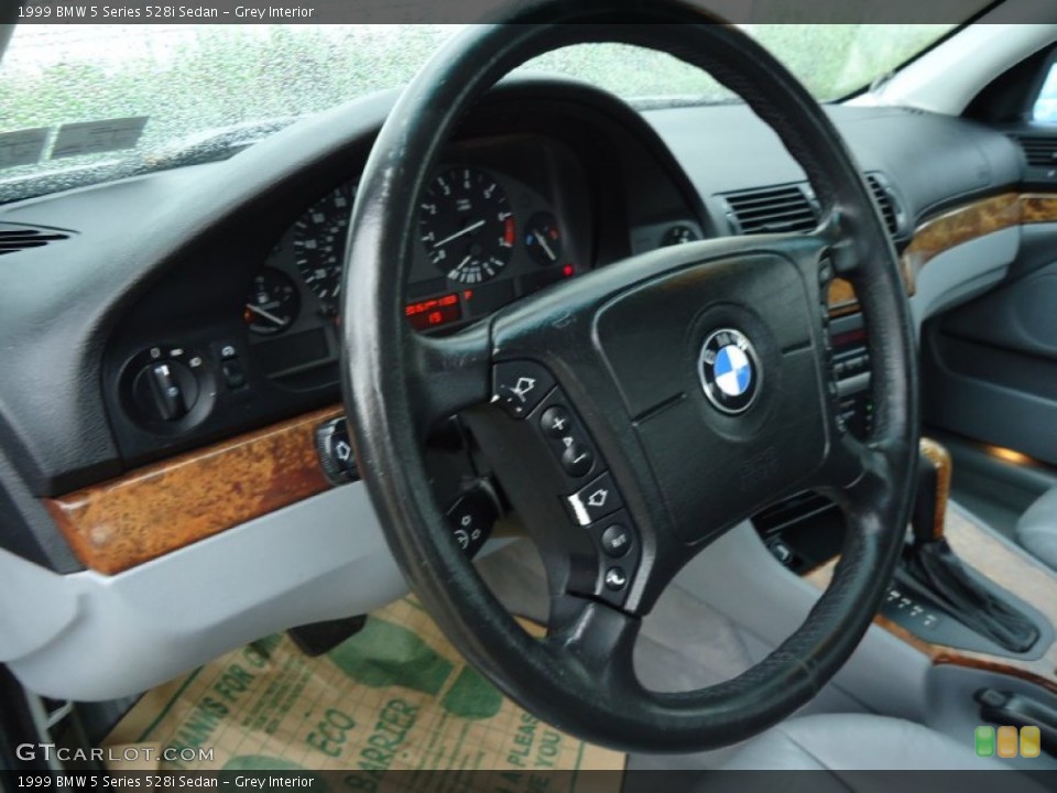 Grey Interior Steering Wheel for the 1999 BMW 5 Series 528i Sedan #53494248