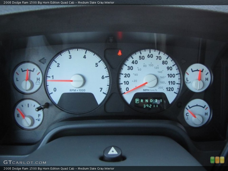 Medium Slate Gray Interior Gauges for the 2008 Dodge Ram 1500 Big Horn Edition Quad Cab #53499202