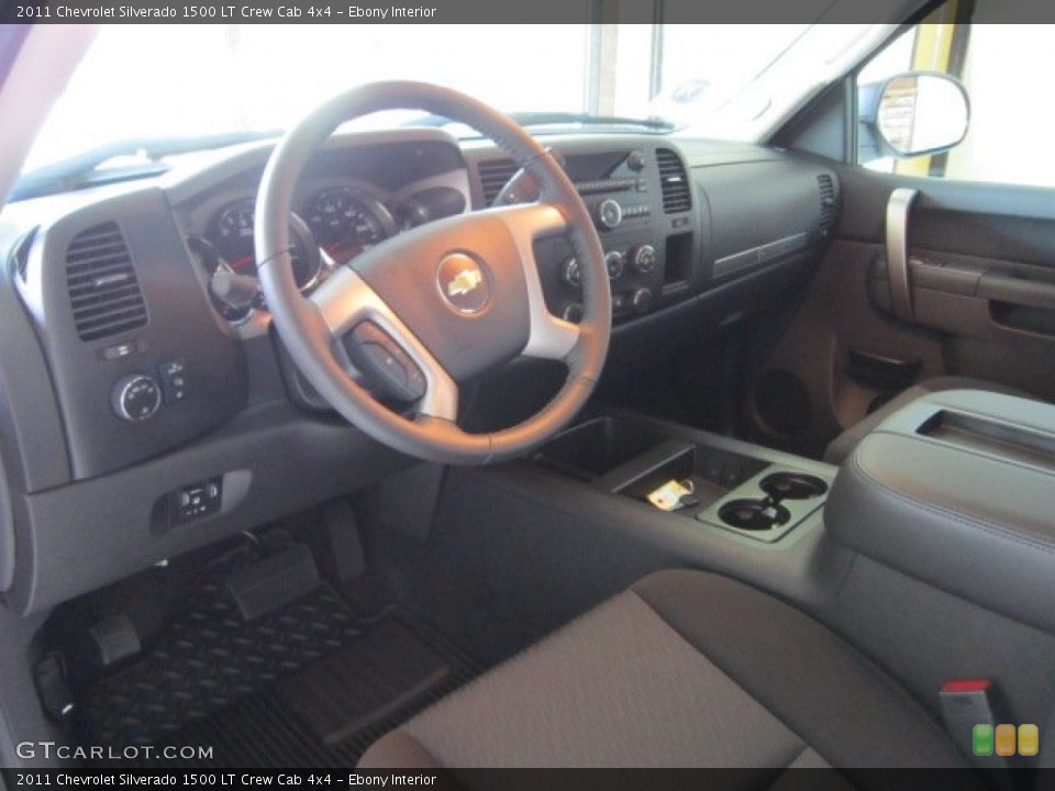 Ebony Interior Prime Interior for the 2011 Chevrolet Silverado 1500 LT Crew Cab 4x4 #53499489