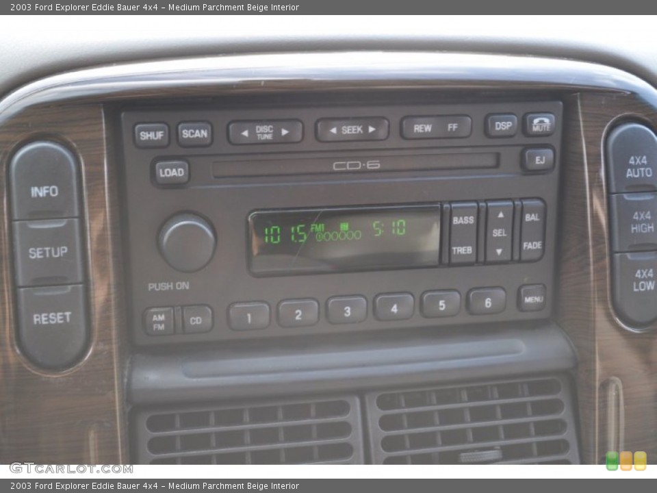 Medium Parchment Beige Interior Audio System for the 2003 Ford Explorer Eddie Bauer 4x4 #53500789