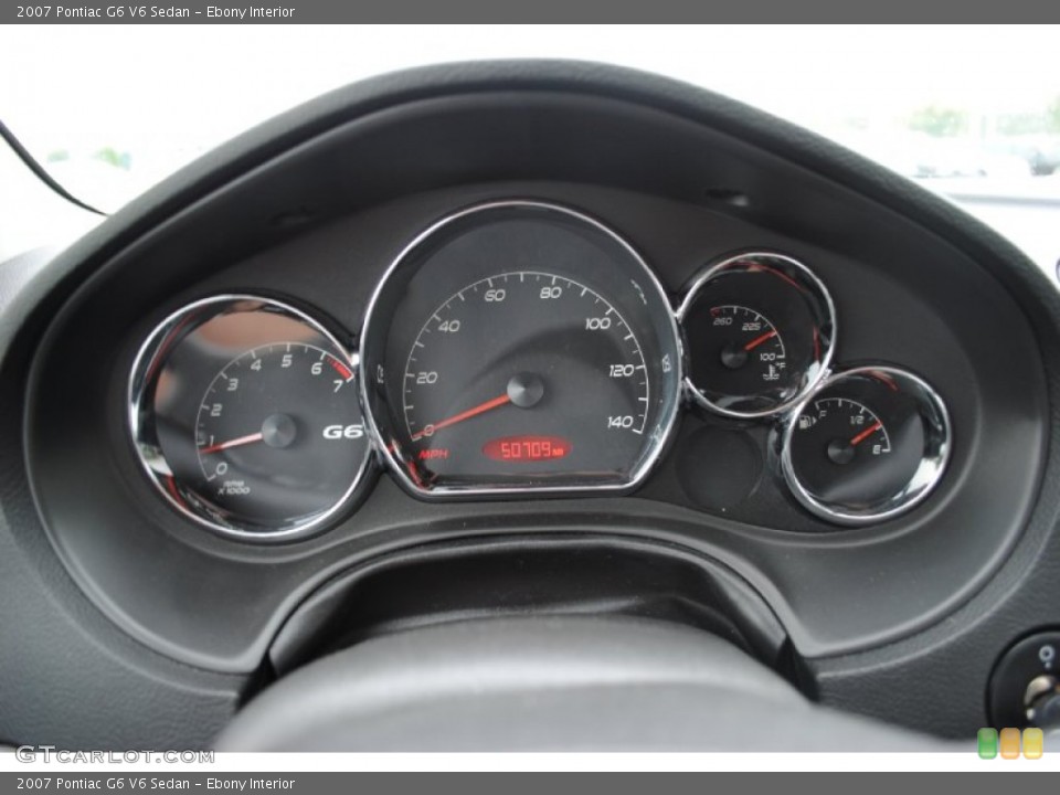 Ebony Interior Gauges for the 2007 Pontiac G6 V6 Sedan #53503014