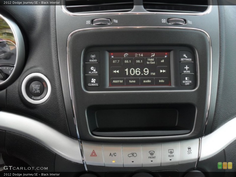 Black Interior Controls for the 2012 Dodge Journey SE #53503826