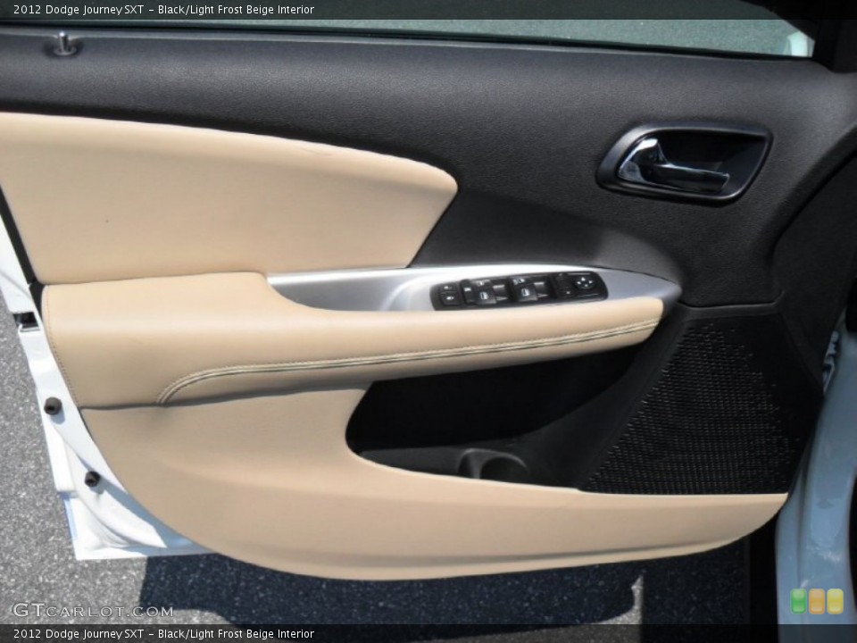 Black/Light Frost Beige Interior Door Panel for the 2012 Dodge Journey SXT #53504164