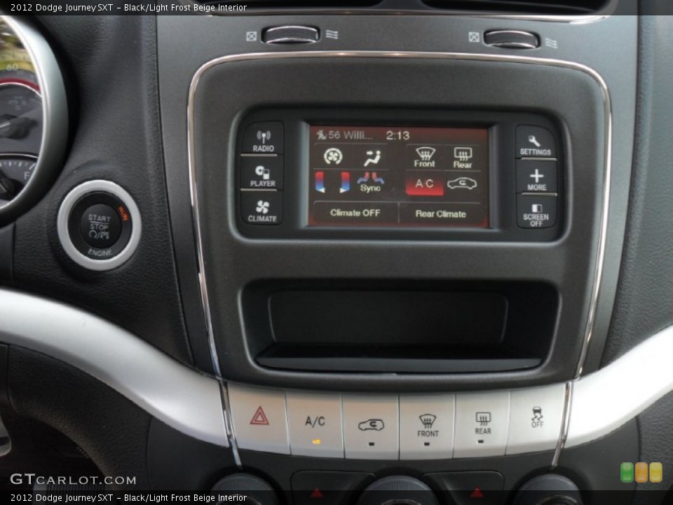 Black/Light Frost Beige Interior Controls for the 2012 Dodge Journey SXT #53504206