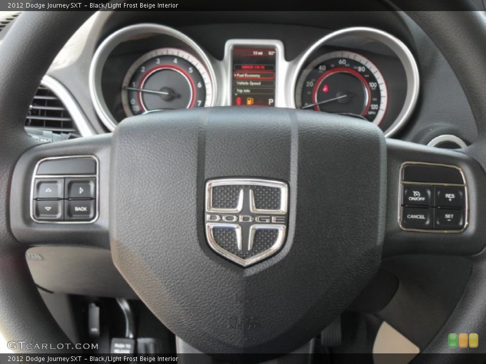 Black/Light Frost Beige Interior Controls for the 2012 Dodge Journey SXT #53504221