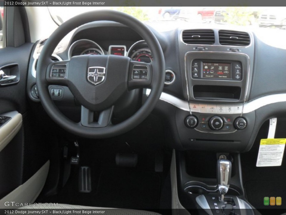 Black/Light Frost Beige Interior Dashboard for the 2012 Dodge Journey SXT #53504264
