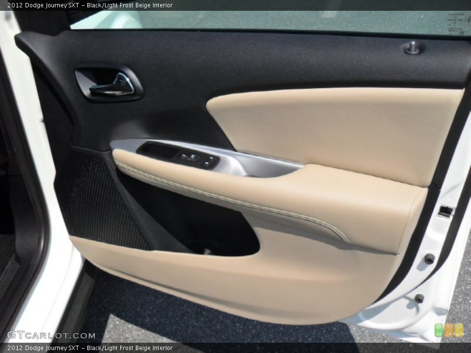 Black/Light Frost Beige Interior Door Panel for the 2012 Dodge Journey SXT #53504368