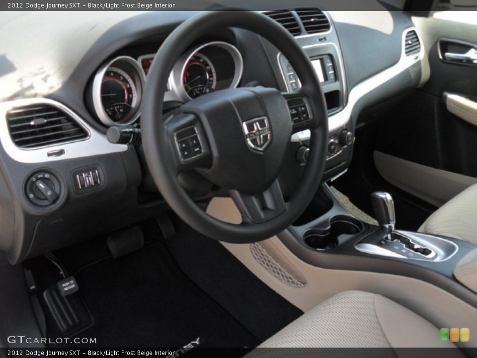 Black/Light Frost Beige Interior Prime Interior for the 2012 Dodge Journey SXT #53504428