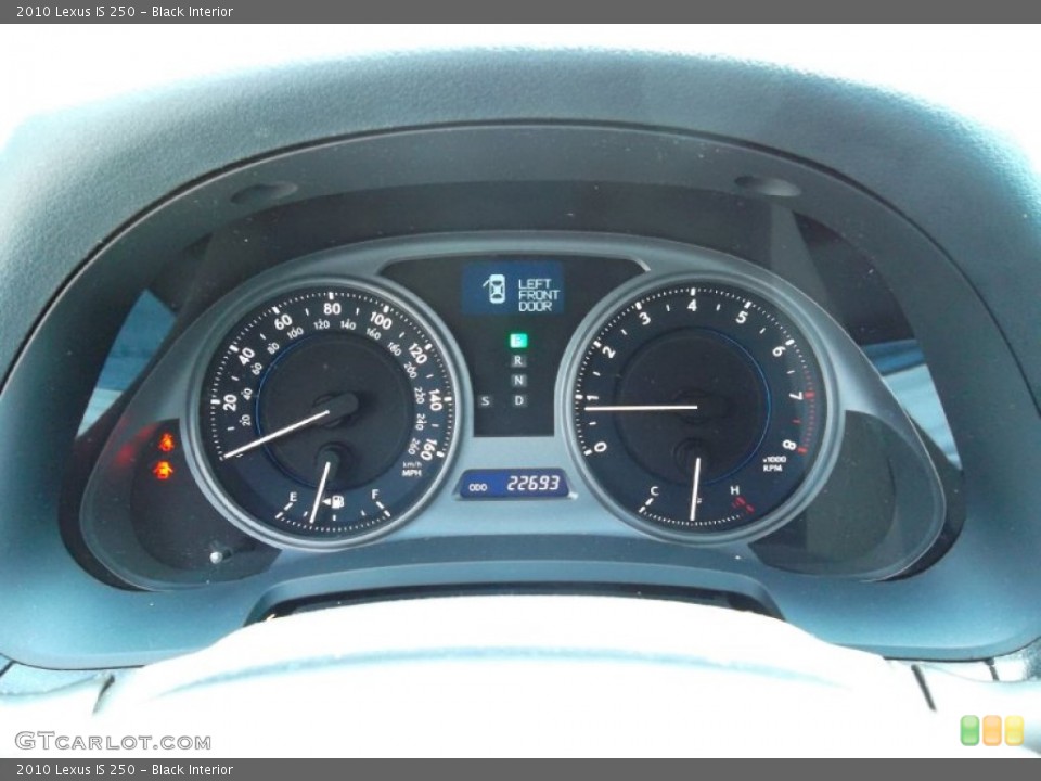 Black Interior Gauges for the 2010 Lexus IS 250 #53504797