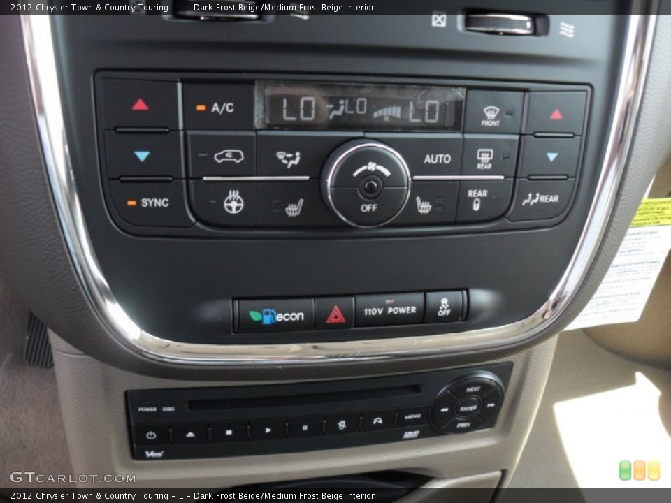 Dark Frost Beige/Medium Frost Beige Interior Controls for the 2012 Chrysler Town & Country Touring - L #53504923