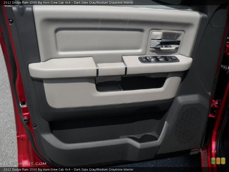 Dark Slate Gray/Medium Graystone Interior Door Panel for the 2012 Dodge Ram 1500 Big Horn Crew Cab 4x4 #53505402