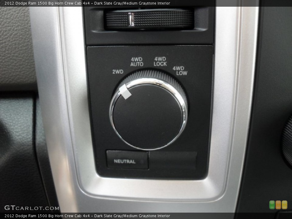 Dark Slate Gray/Medium Graystone Interior Controls for the 2012 Dodge Ram 1500 Big Horn Crew Cab 4x4 #53505425