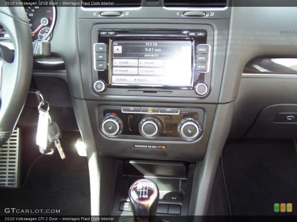 Interlagos Plaid Cloth Interior Controls for the 2010 Volkswagen GTI 2 Door #53505832