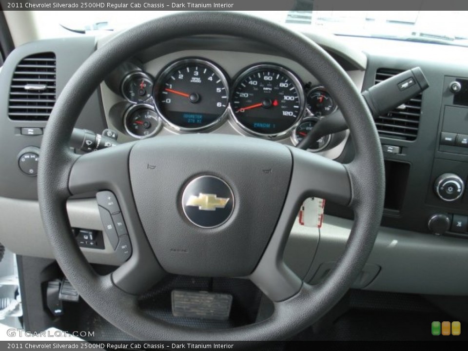 Dark Titanium Interior Steering Wheel for the 2011 Chevrolet Silverado 2500HD Regular Cab Chassis #53509112